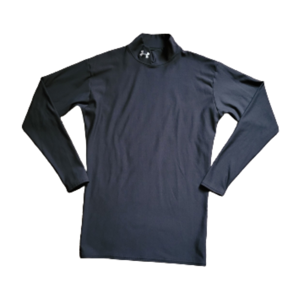 🌸 Mens UA Black Fitted Coldgear Long Sleeve Shirt Size Large